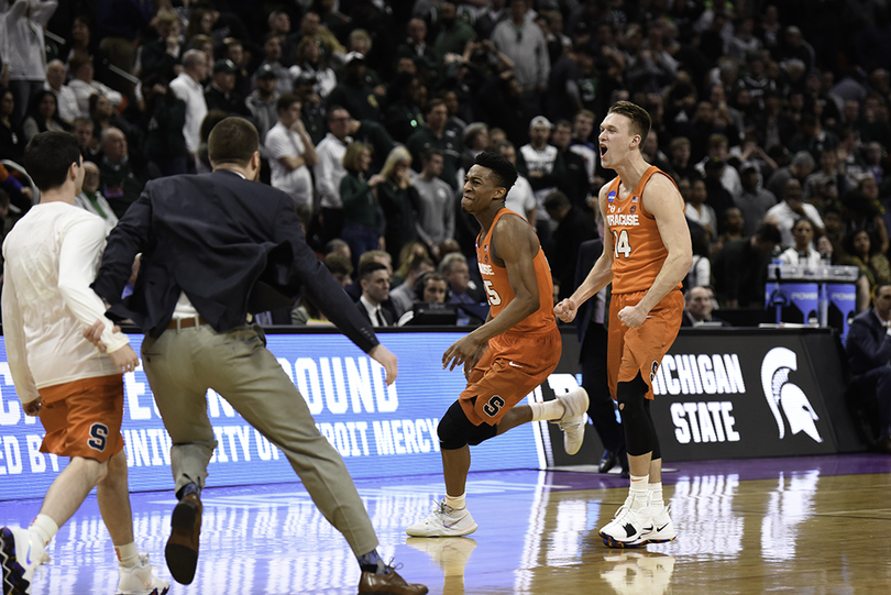 Former walk-on Braedon Bayer steadies SU in closing minutes of 55-53 win over MSU