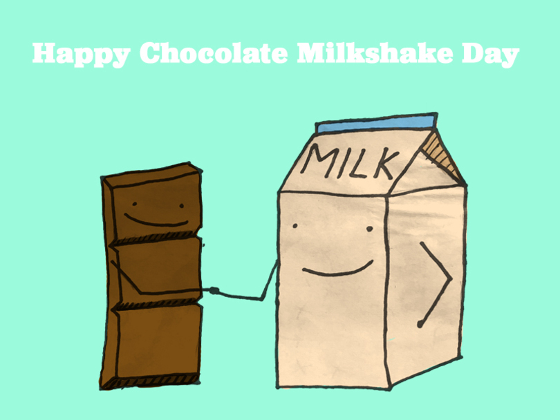 Happy chocolate milkshake day