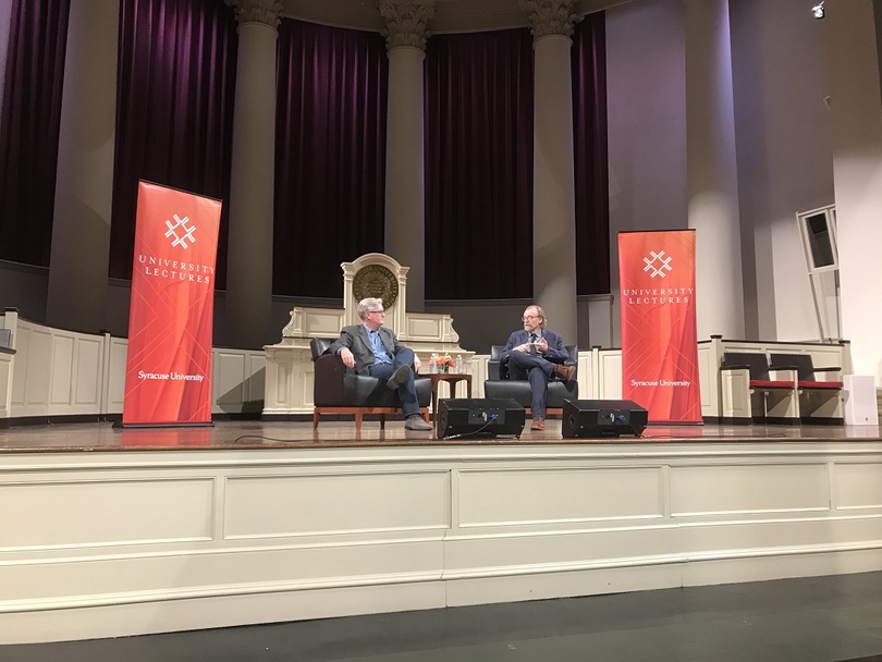 Bestselling author George Saunders speaks about life, writing and kindness during lecture at SU