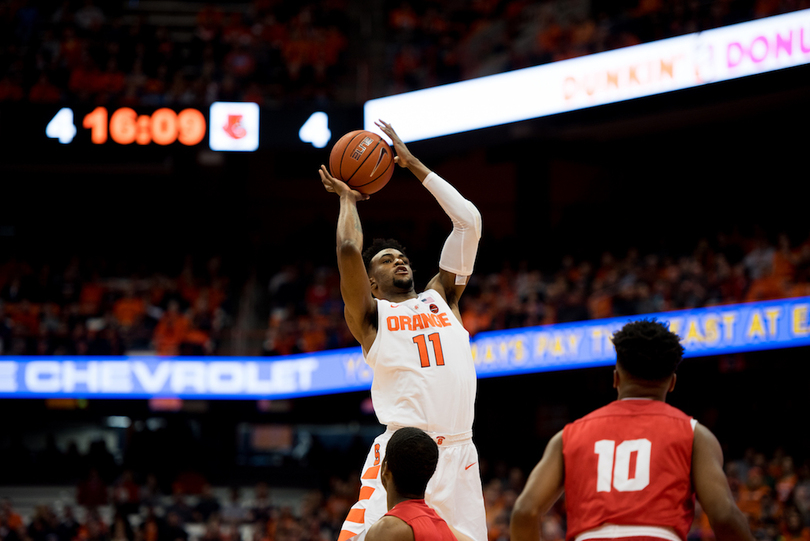 Battle, Brissett combine for 45 of Syracuse’s 63 points in tight win over Cornell