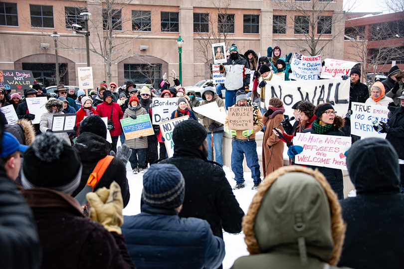 Syracuse activists protest Trump’s national emergency declaration