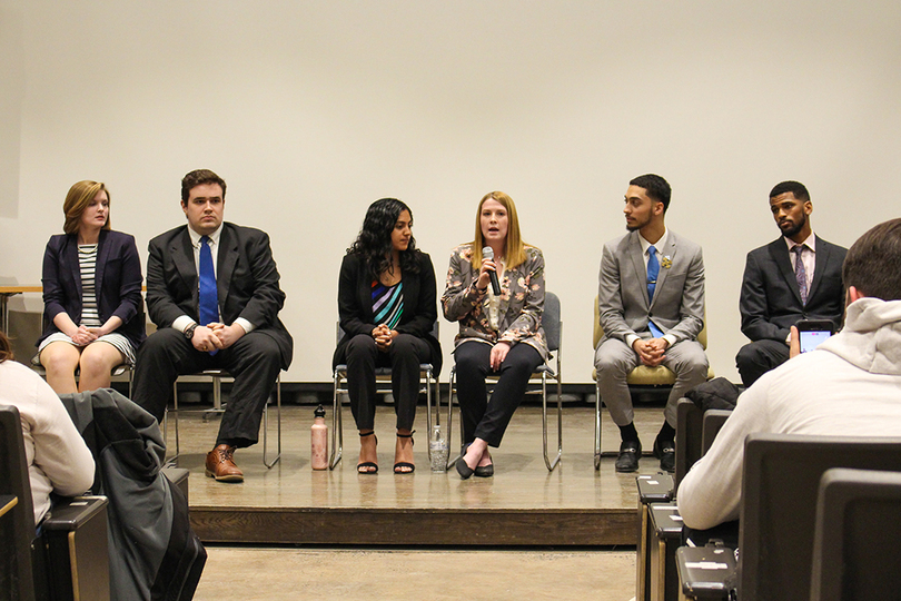 Presidential, vice presidential, comptroller candidates discuss campus issues in debate