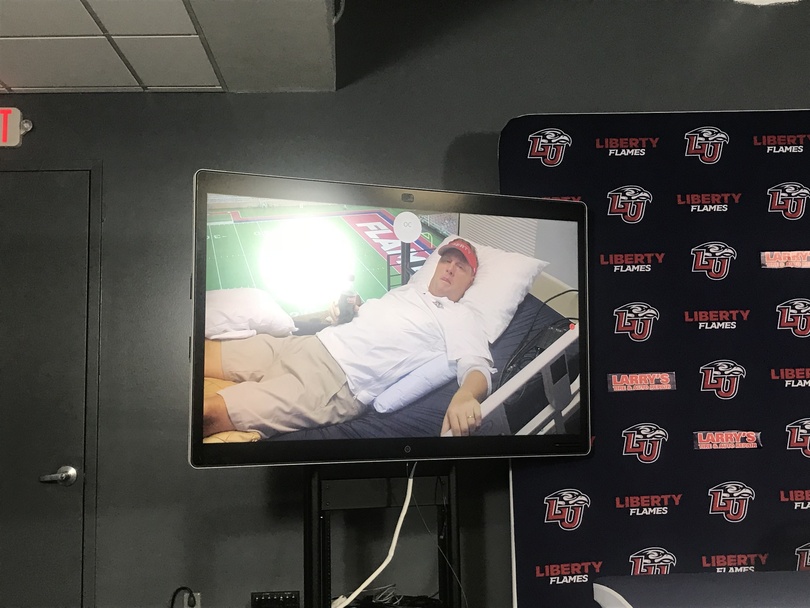 Hugh Freeze coaches from hospital bed, holds virtual press conference after 24-0 loss to Syracuse