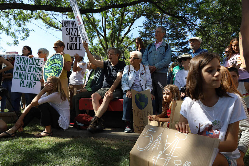 Hundreds of central New York residents protest in global climate strike