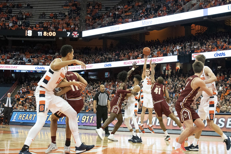 Syracuse holds Boston College to 13 1st-half points in 76-50 win