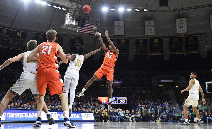 Syracuse escapes with 84-82 win over Notre Dame