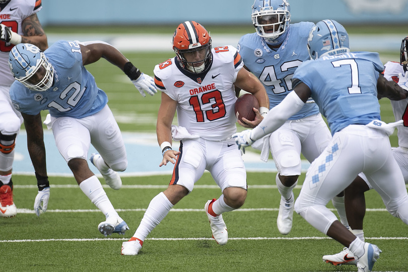 SU’s offense sputters in 31-6 loss to UNC after offseason of instability