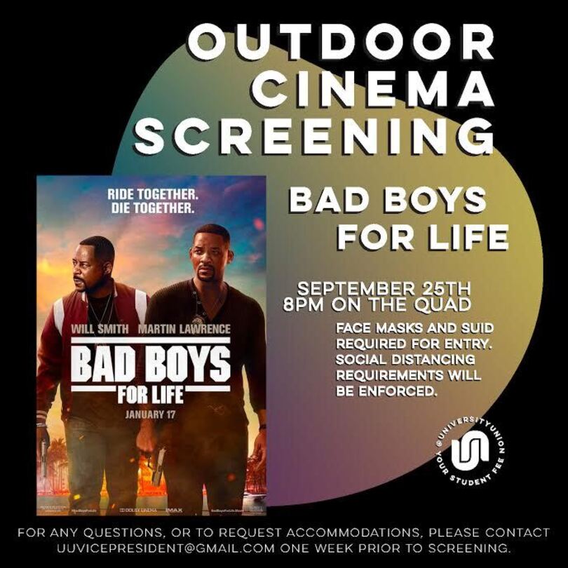 University Union to show ‘Bad Boys for Life’ on the Quad