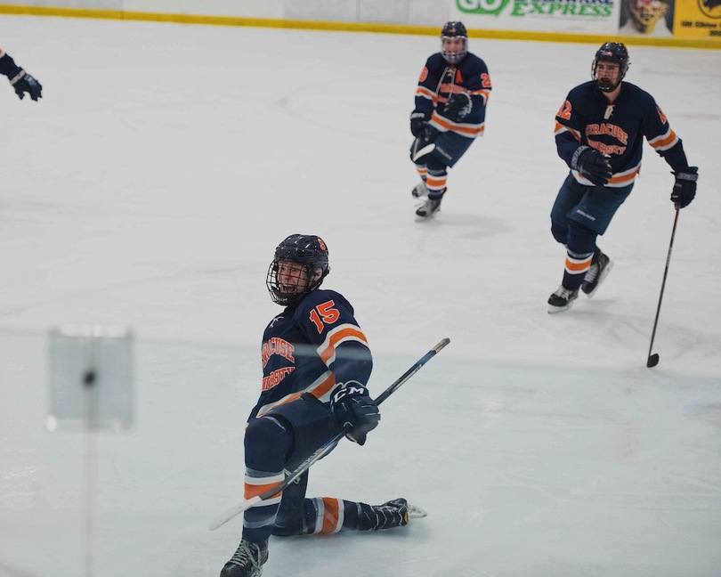 With delayed club hockey season, Connor Preston teaches youth players