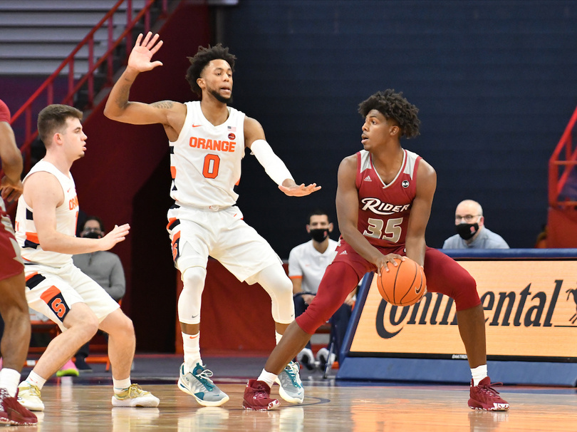 Syracuse buries Rider 87-52 for 1st 3-0 start since 2017