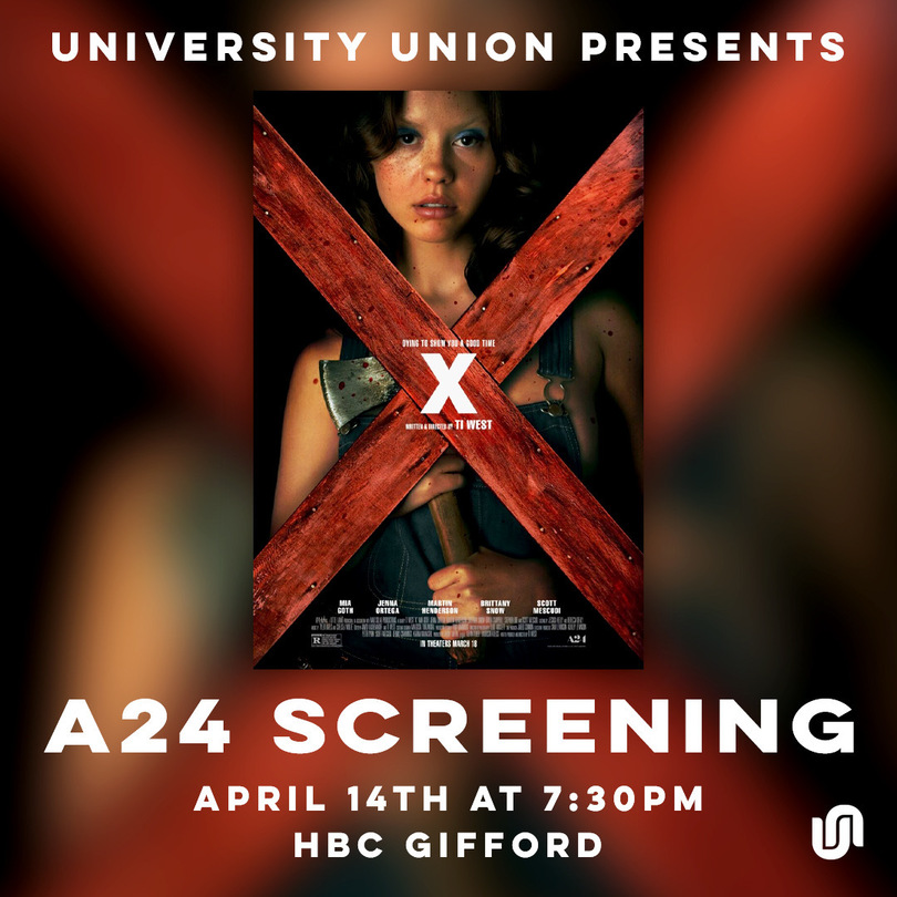 University Union to screen ‘X’ in partnership with entertainment company A24