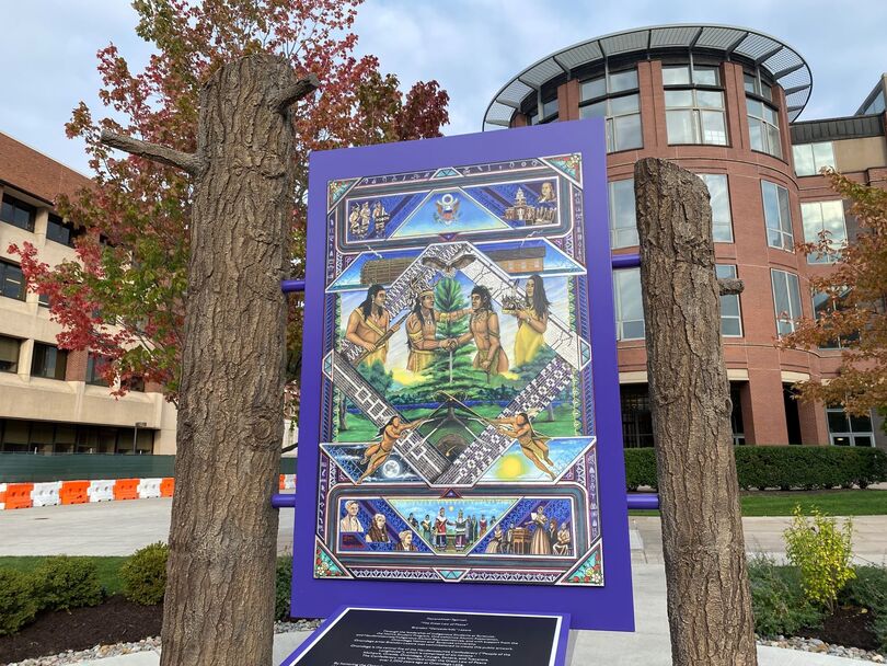 ‘A welcome addition’: Onondaga artist unveils new installation on SU quad